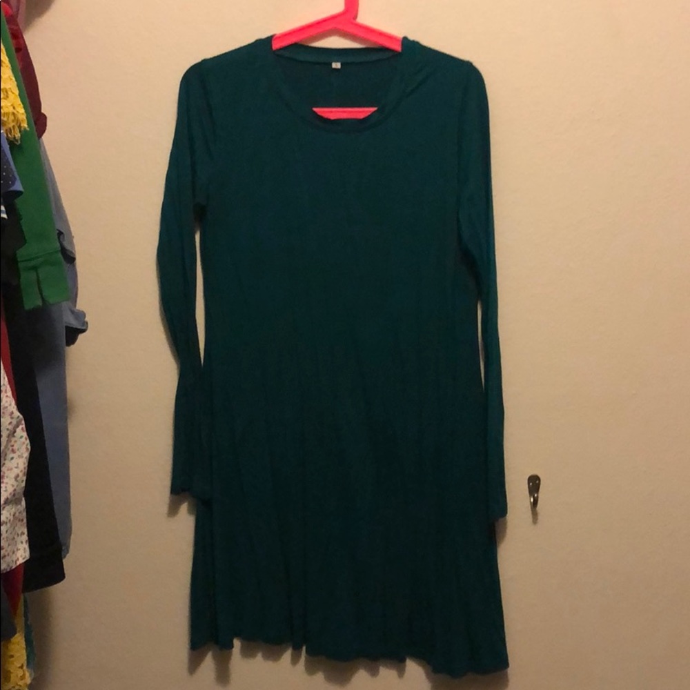 Long sleeve swing dress